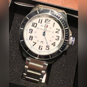 Tommy Hilfiger White Dial Stainless Steel Mens Watch